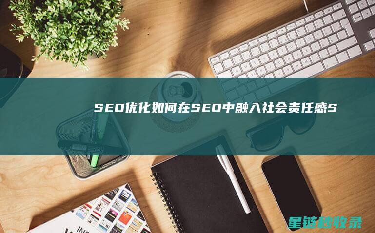 SEO优化：如何在SEO中融入社会责任感 (SEO优化是啥)